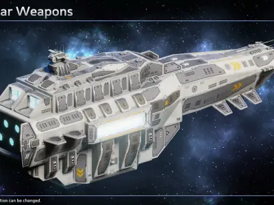 Spaceship Arnim Light Carrier Low-poly 3D model