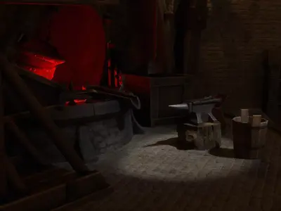 The Forge Low-poly 3D model