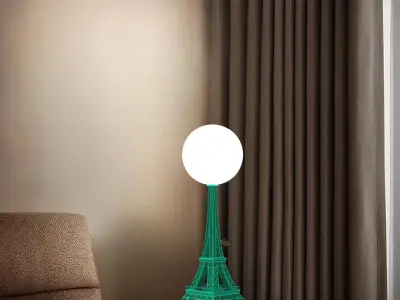 eiffel tower lamp 3D print model
