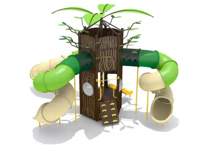 Playground Wooden Tree 3D model