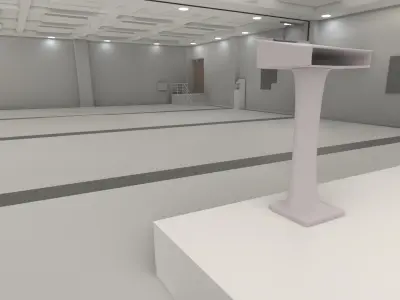 Sci-Fi Interior SCENE futuristic INTERIOR 3D OFFICE 3D model