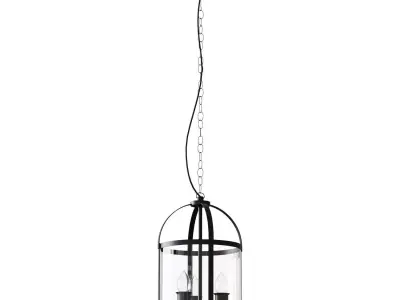 GALION Pendant lamp black  clear glass 25 cm 3D model