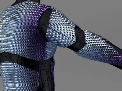 Sci-Fi Uniform Low-poly 3D model