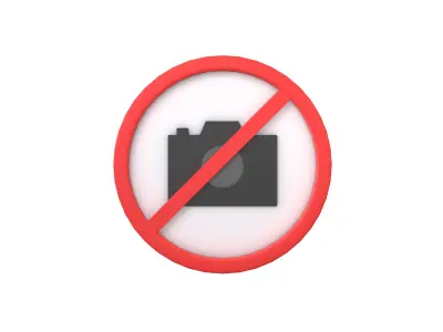 Prohibited Camera Symbol V1 001 Low-poly 3D model