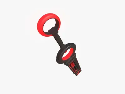 SciFi Sword A05 Black Red - Character Design Fashion Low-poly 3D model