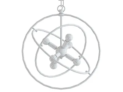 Modern Geometric Globe Chandelier 3D model