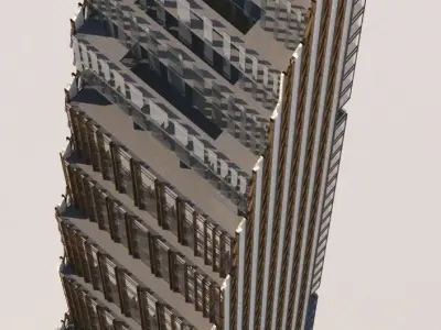 111 West 57th Street Skyscraper New York 3D model