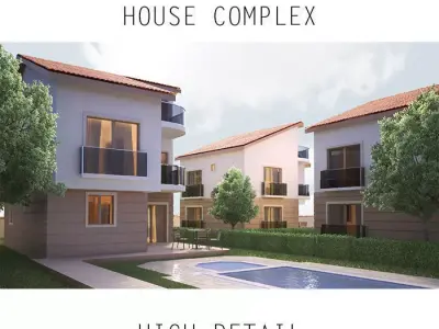 Villa Residential - Three House Complex 3D model
