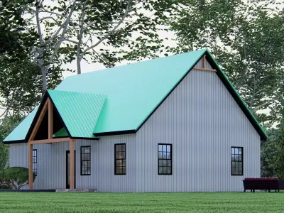Brando Small Modern House  3D Model OBJ FBX DWG  SKP  Renders 3D model