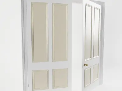 Grand Internal Double Door 3D model