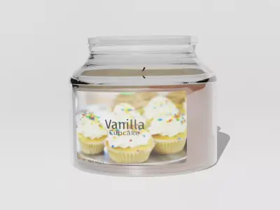 Vanilla Candle Low-poly 3D model