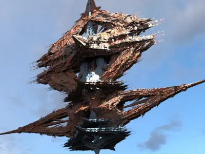 Achilles Station array 3D model