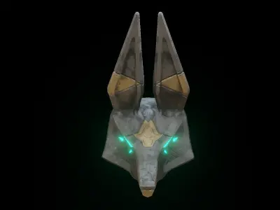 Anubis Mask Low-poly 3D model