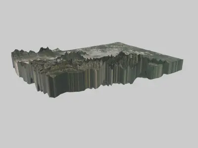Monterrey City  Low-poly 3D model