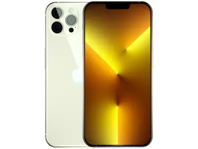 iPhone 13 Pro Max Gold Pro Scene Low-poly 3D model