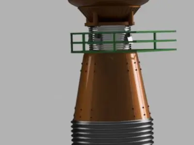 Star Wars Return of the Jedi Shield Generator Tower Studio Scale 3D print model