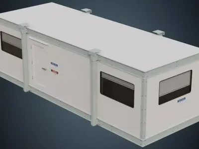 Portable Building 1A Low-poly 3D model