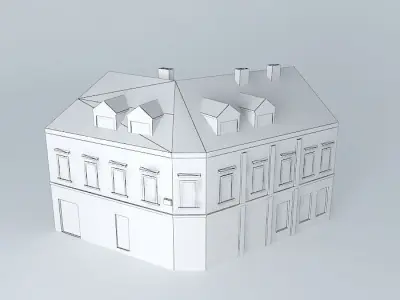 European Building Low-poly 3D model