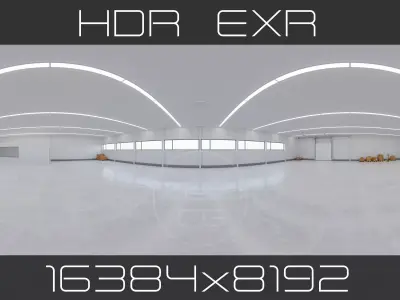 HDRI - Industrial Warehouse Interior 16 - 16384x8192 Texture