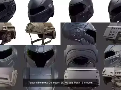 Tactical Helmets Collection 3D Models Pack