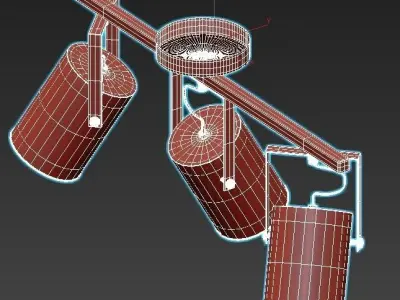 stilfort-neider-3015-02-03c track lighting fixture with three... 3D model