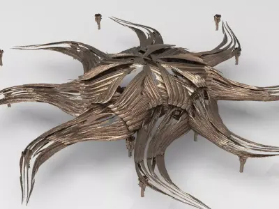 Eclipse starfish dome sci fi dome 3D model