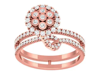 26 Light Weight Cocktail Ring 3dm stl 1-render detail  3D Model Pack