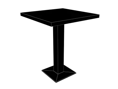 Bar Table v1 002 Low-poly 3D model