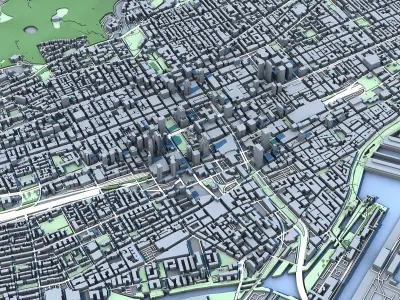 Montreal City Quebec Canada 3D model