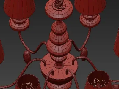 Masiero Eva Chandelier 6 3D model