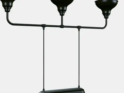 AGUNNARYD Pendant lamp with 3 lamps Low-poly 3D model
