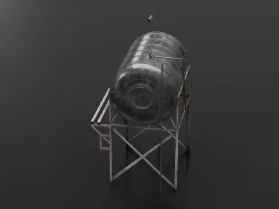 Water Tank 02 Low-poly 3D model