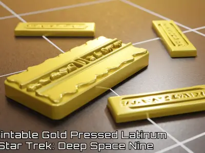 Gold Pressed Latinum Slips and Strips 3D print model