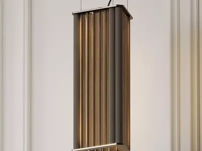 VeniceM Numa Pendant Light in Brass and Glass by Massimo Tonetto 3D model