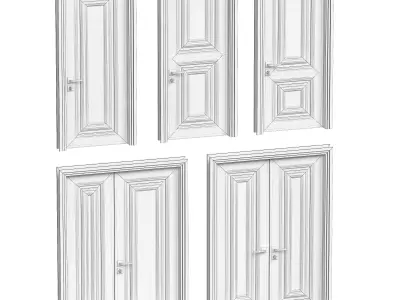 Set of classic doors v2 3D model