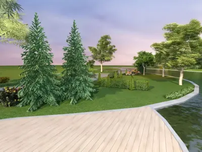 Park Set 3D model