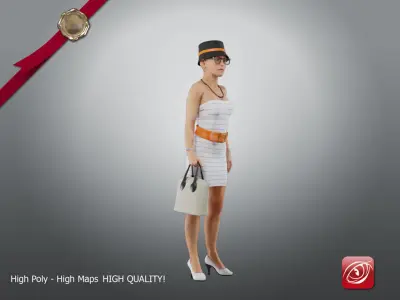 Casual Female A CC 21 30 001 3D model