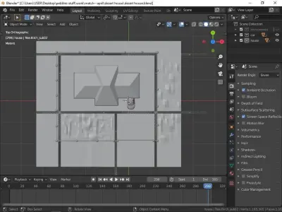 Desert house Free 3D model