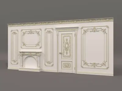 Wall Molding in Classic French style 35 3D model
