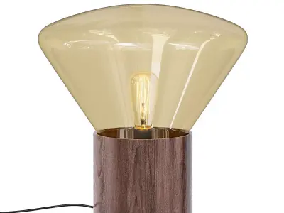 Muffins table lamp - wood and glass 3D model