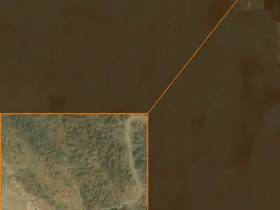 NEOM city topography Saudi Arabia - tile n26 e35 3D model