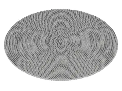 Round carpet of colored balls 3D model