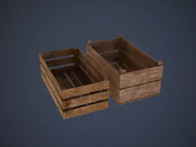 Crate Low-poly 3D model buy