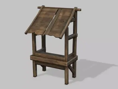 Rustic Market Stall 3D model