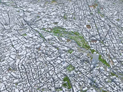 La Paz Bolivia 35km Low-poly 3D model
