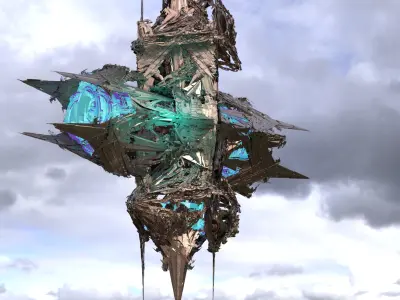 Alien Crystal quartz monolith 1  3D model