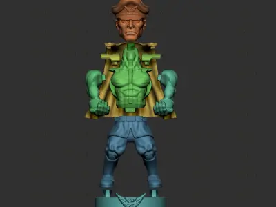 Bison Street Fighter joystick holder 3D print model