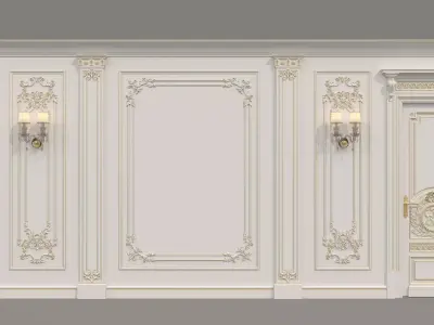Wall Molding in Classic French style 49 3D model
