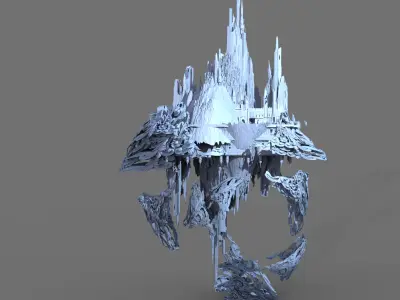 Gravity castle island 3D model
