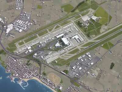 Palma de Mallorca - Airport - PMI Low-poly 3D model